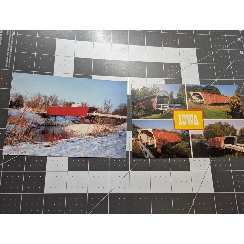 Roseman‎ Covered Bridge Post Card Madison County IA lot 2 unposted